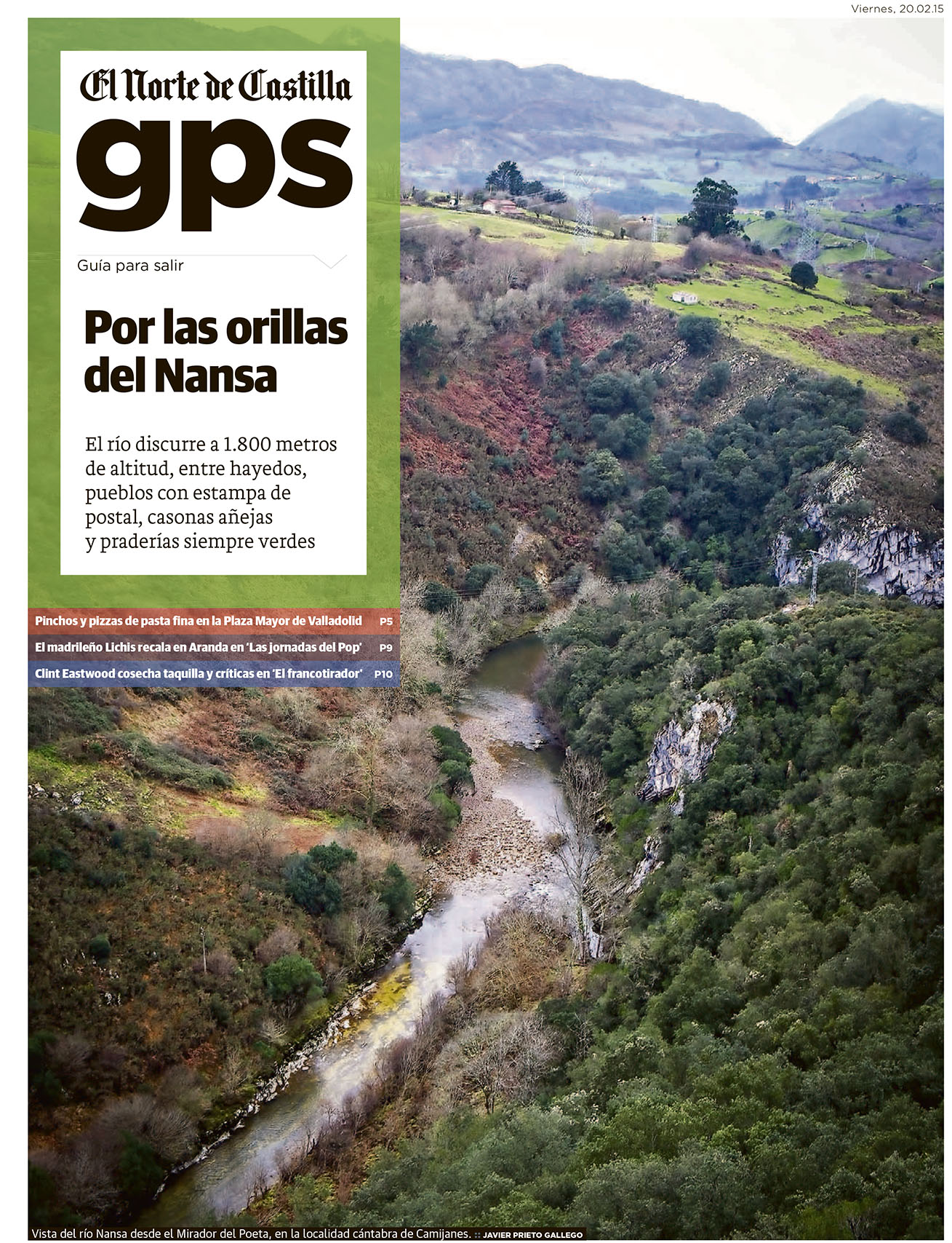 Reportaje sobre la Senda Fluvial del Nansa publicado por Javier Prieto Gallego en EL NORTE DE CASTILLA. 