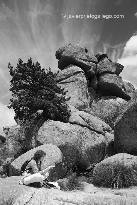 Peña del Arcipreste. Monumento al Arcipreste de Hita. Monumento Natural de Interés Nacional. Sierra de Guadarrama. Madrid. España © Javier Prieto Gallego