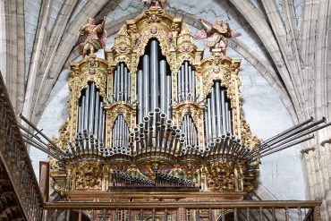 Órgano de la iglesia de San Juan Bautista. Localidad de Santoyo.Tierra de Campos. Palencia. Castilla y León. España. © Javier Prieto Gallego