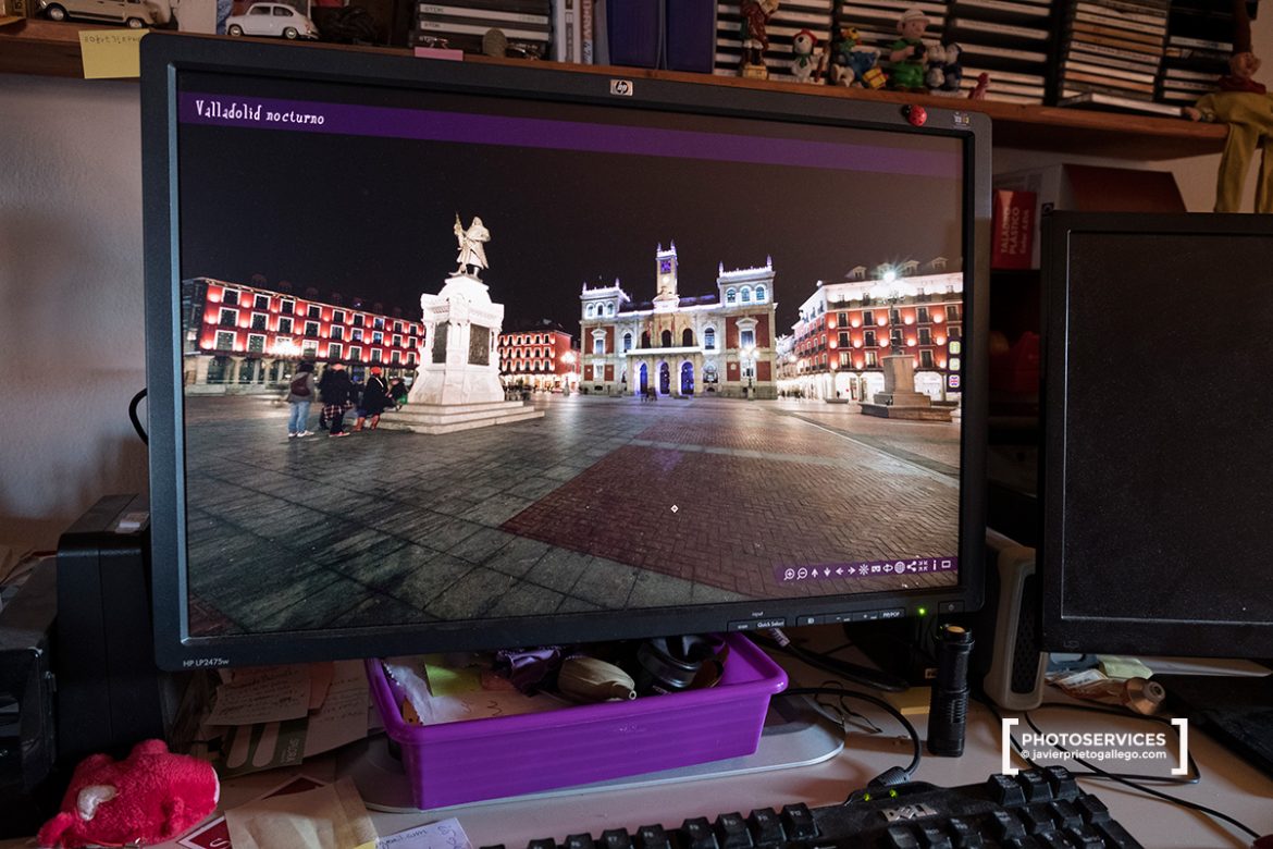 La plaza Mayor de Valladolid en una visita virtual hecha desde un ordenador © Javier Prieto Gallego;