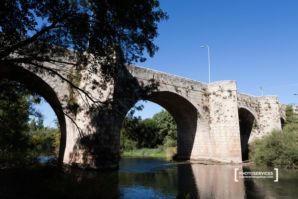 Puente renacentista sobre el Duero entre Olivares de Duero y Quintanilla de Onésimo. Canal del Duero. Valladolid. Castilla y León. España. © Javier Prieto Gallego