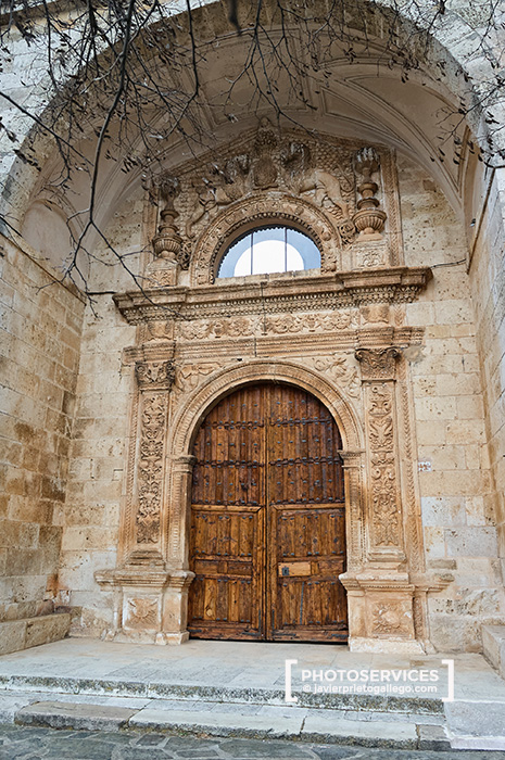 Portada renacentista de Santa Eulalia de Mérida. Iglesia de Arauzo de Miel. Burgos. Castilla y León. España. © Javier Prieto Gallego