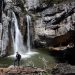 El arroyo de la Hoz se precipita en la Cascada de la Fuentona, dentro del Monumento natural de La Fuentona. Muriel. Soria. Castilla y León. España © Javier Prieto Gallego