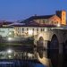 Iglesia de La Asunción y puente Románico al anochecer. El Barco de Ávila. Ávila Castilla y León. España © Javier Prieto Gallego